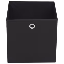 vidaXL 10x Storage Boxes Non-woven Fabric Black Organiser Basket Container - Additional view 4