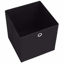 vidaXL 10x Storage Boxes Non-woven Fabric Black Organiser Basket Container - Additional view 5