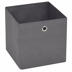 vidaXL 4x Storage Boxes Non-woven Fabric Grey Organiser Cube Basket Container