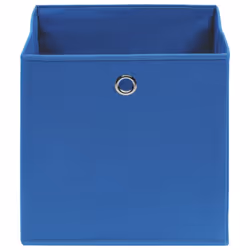 vidaXL 4x Storage Boxes Non-woven Fabric Blue Organiser Cube Basket Container