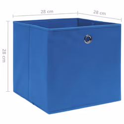 vidaXL 10x Storage Boxes Non-woven Fabric Blue Organiser Cube Basket Container - Additional view 4