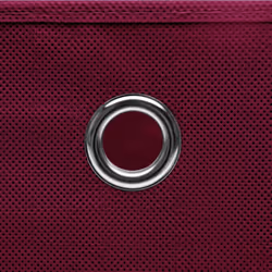 vidaXL 4x Storage Boxes with Covers Dark Red Organiser Chest Basket Container - Additional view 4