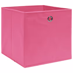 vidaXL 4x Storage Boxes Non-woven Fabric Pink Organiser Cube Basket Container