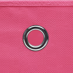 vidaXL 4x Storage Boxes Non-woven Fabric Pink Organiser Cube Basket Container - Additional view 4