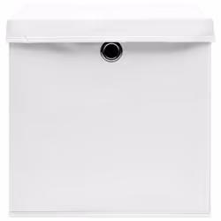 vidaXL 10x Storage Boxes with Covers White Organiser Chest Basket Container - Additional view 4