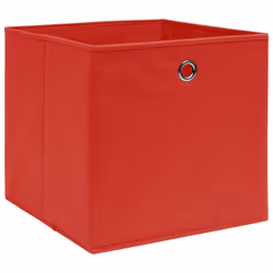 vidaXL 4x Storage Boxes Non-woven Fabric Red Organiser Cube Basket Container