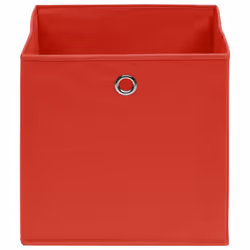 vidaXL 10x Storage Boxes Non-woven Fabric Red Organiser Cube Basket Container