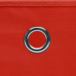 vidaXL 10x Storage Boxes with Covers Red Organiser Chest Basket Container - Additional view 5