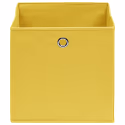 vidaXL Storage Boxes Organiser Cube Basket Container Pack Box Storage Chest - yellow, 4 pcs - Additional view 2