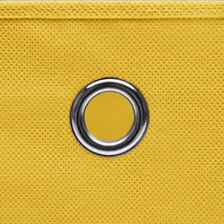 vidaXL 4x Storage Boxes with Covers Yellow Organiser Chest Basket Container - Additional view 4