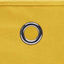 vidaXL 10x Storage Boxes with Covers Yellow Organiser Chest Basket Container - Additional view 4
