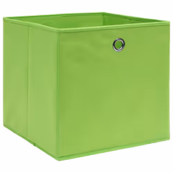 vidaXL 4x Storage Boxes Non-woven Fabric Green Organiser Cube Basket Container - Additional view 2