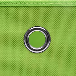 vidaXL Storage Boxes Organiser Cube Basket Container Pack Box Storage Chest - green with lids, 4 pcs - Additional view 4