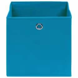vidaXL Storage Boxes Organiser Cube Basket Container Pack Box Storage Chest - baby blue, 4 pcs