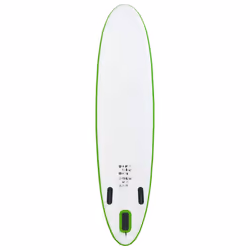 vidaXL Inflatable Stand Up Paddle Board Set SUP Surfboard Green and White