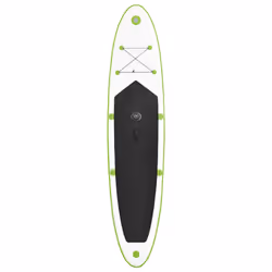 vidaXL Inflatable Stand Up Paddleboard with Sail Set Green and White SUP Board - Additional view 5