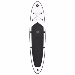 vidaXL Inflatable Stand Up Paddleboard with Sail Set Black and White SUP Board - Additional view 5