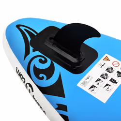 vidaXL Inflatable Stand Up Paddleboard Set Blue SUP Paddleboard Surfboard - Additional view 6