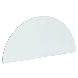 ) vidaXL Fireplace Glass Plate Half Round Glass Panel Arch Glass Multi Sizes - 1200 x 500 mm (L x W
