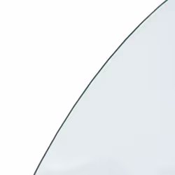 ) vidaXL Fireplace Glass Plate Half Round Glass Panel Arch Glass Multi Sizes - 1200 x 600 mm (L x W