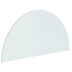 ) vidaXL Fireplace Glass Plate Half Round Glass Panel Arch Glass Multi Sizes - 1000 x 500 mm (L x W