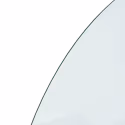 ) vidaXL Fireplace Glass Plate Half Round Glass Panel Arch Glass Multi Sizes - 1000 x 500 mm (L x W