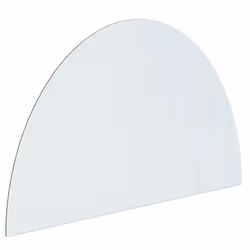 ) vidaXL Fireplace Glass Plate Half Round Glass Panel Arch Glass Multi Sizes - 1000 x 600 mm (L x W
