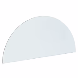) vidaXL Fireplace Glass Plate Half Round Glass Panel Arch Glass Multi Sizes - 1200 x 500 mm (L x W