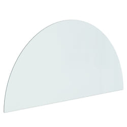) vidaXL Fireplace Glass Plate Half Round Glass Panel Arch Glass Multi Sizes - 1200 x 600 mm (L x W