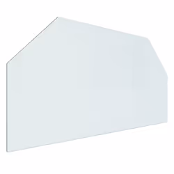 ) vidaXL Fireplace Glass Plate Hexagon Fireplace Floor Plate Panel Multi Sizes - 100 x 50 cm (L x W