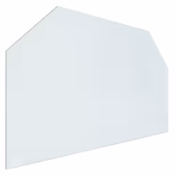 ) vidaXL Fireplace Glass Plate Hexagon Fireplace Floor Plate Panel Multi Sizes - 100 x 60 cm (L x W