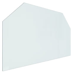 ) vidaXL Fireplace Glass Plate Hexagon Fireplace Floor Plate Panel Multi Sizes - 100 x 60 cm (L x W