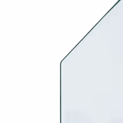 ) vidaXL Fireplace Glass Plate Hexagon Fireplace Floor Plate Panel Multi Sizes - 100 x 60 cm (L x W