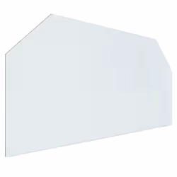 ) vidaXL Fireplace Glass Plate Hexagon Fireplace Floor Plate Panel Multi Sizes - 120 x 60 cm (L x W