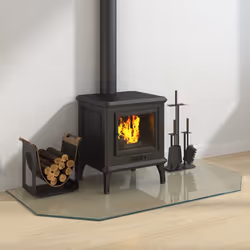 ) vidaXL Fireplace Glass Plate Hexagon Fireplace Floor Plate Panel Multi Sizes - 120 x 60 cm (L x W