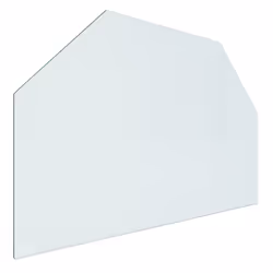 ) vidaXL Fireplace Glass Plate Hexagon Fireplace Floor Plate Panel Multi Sizes - 80 x 50 cm (L x W