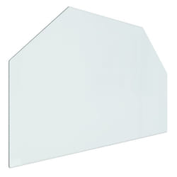 ) vidaXL Fireplace Glass Plate Hexagon Fireplace Floor Plate Panel Multi Sizes - 80 x 50 cm (L x W