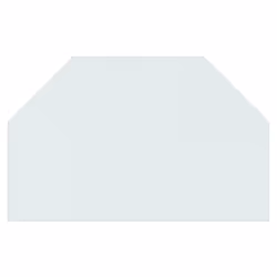 ) vidaXL Fireplace Glass Plate Hexagon Fireplace Floor Plate Panel Multi Sizes - 80 x 50 cm (L x W