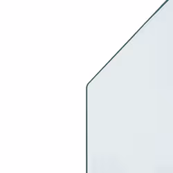 ) vidaXL Fireplace Glass Plate Hexagon Fireplace Floor Plate Panel Multi Sizes - 80 x 50 cm (L x W