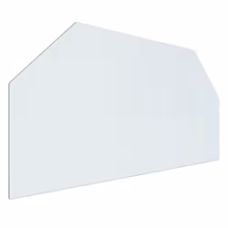 ) vidaXL Fireplace Glass Plate Hexagon Fireplace Floor Plate Panel Multi Sizes - 100 x 50 cm (L x W