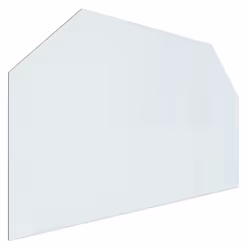 ) vidaXL Fireplace Glass Plate Hexagon Fireplace Floor Plate Panel Multi Sizes - 100 x 60 cm (L x W