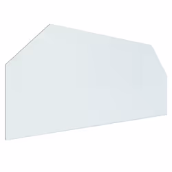 ) vidaXL Fireplace Glass Plate Hexagon Fireplace Floor Plate Panel Multi Sizes - 120 x 50 cm (L x W