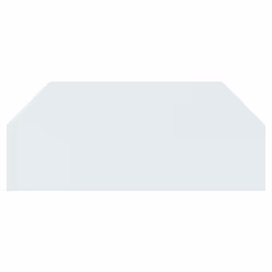 ) vidaXL Fireplace Glass Plate Hexagon Fireplace Floor Plate Panel Multi Sizes - 120 x 50 cm (L x W