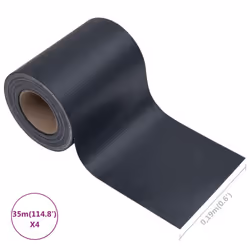 vidaXL 4x Garden Privacy Screen PVC 35 cm Matte Dark Grey Fence Strip Roll Home - Additional view 9