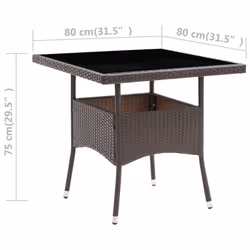 VidaXL 310552 outdoor table Black, Brown - Additional view 5