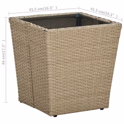 VidaXL 310557 outdoor table Beige, Transparent - Additional view 5