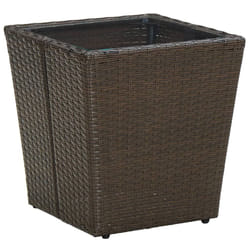 VidaXL 310558 outdoor table Brown, Transparent