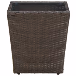 VidaXL 310558 outdoor table Brown, Transparent