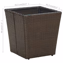 VidaXL 310558 outdoor table Brown, Transparent - Additional view 5