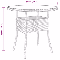 VidaXL 310604 outdoor table Black - Additional view 4